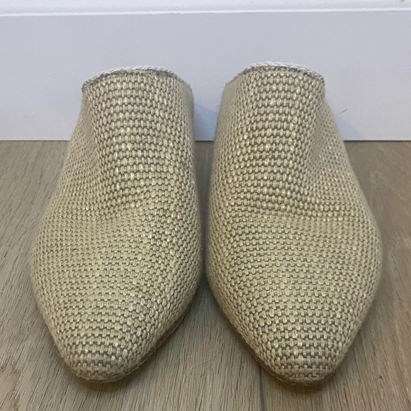 Aquatalia Fife Woven Leather Mule Canvas Slide - Picture 5 of 10